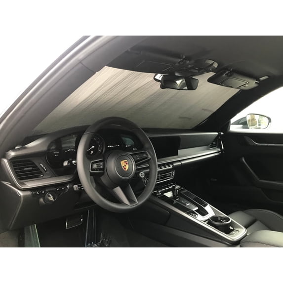 HeatShield, The Original Windshield Sun Shade, Custom-Fit for Porsche 911 Coupe 2020, 2021, Silver Series