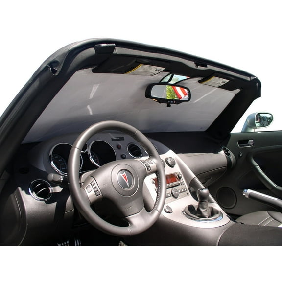 HeatShield, The Original Windshield Sun Shade, Custom-Fit for Saturn Sky Convertible 2007, 2008, 2009, 2010, Silver Series