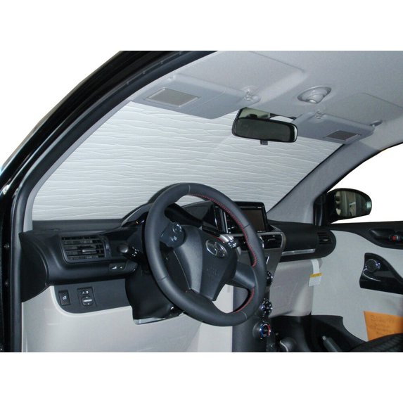 HeatShield, The Original Windshield Sun Shade, Custom-Fit for Scion iQ Hatchback (3D) 2012, 2013, 2014, 2015, Silver Series