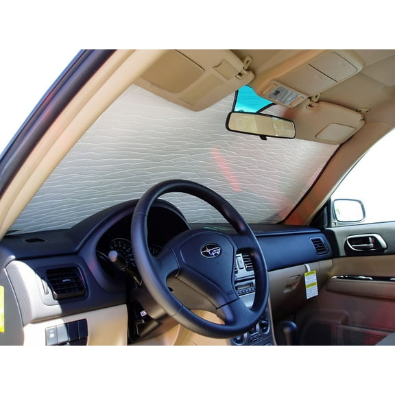 HeatShield, The Original Windshield Sun Shade, Custom-Fit for Subaru Forester Wagon 2003, 2004, 2005, 2006, 2007, 2008, Silver Series