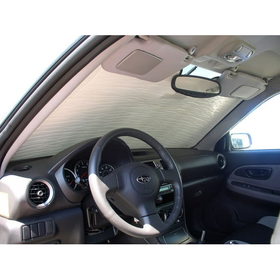 HeatShield, The Original Windshield Sun Shade, Custom-Fit for Subaru Impreza Hatchback (5D) 2002, 2003, 2004, 2005, 2006, 2007, Silver Series