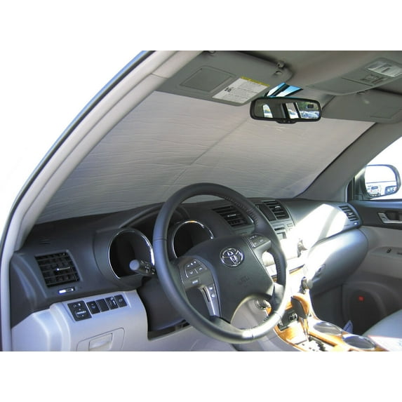 HeatShield, The Original Windshield Sun Shade, Custom-Fit for Toyota Highlander SUV 2008, 2009, 2010, 2011, 2012, 2013, Silver Series