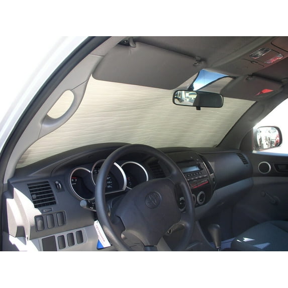 HeatShield, The Original Windshield Sun Shade, Custom-Fit for Toyota Tacoma Truck (Extended Cab) 2005-2015, Silver Series