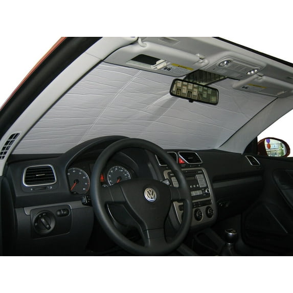 HeatShield, The Original Windshield Sun Shade, Custom-Fit for Volkswagen Eos Convertible 2007-2015, Silver Series