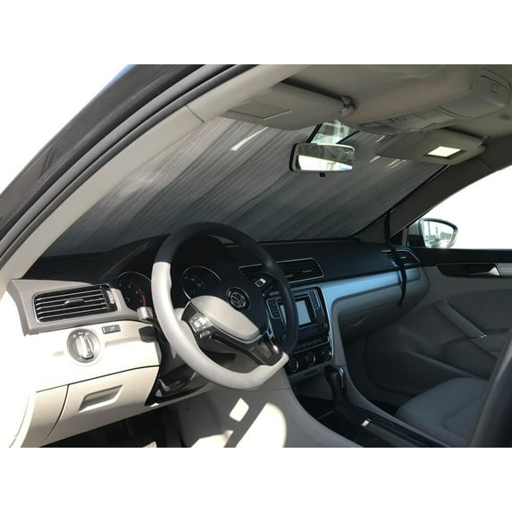 HeatShield, The Original Windshield Sun Shade, Custom-Fit for Volkswagen Passat Sedan w/o Sensor 2016, 2017, 2018, Silver Series