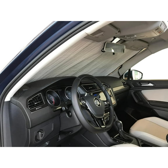 HeatShield, The Original Windshield Sun Shade, Custom-Fit for Volkswagen Tiguan SUV w/o Sensor 2018, 2019, Silver Series