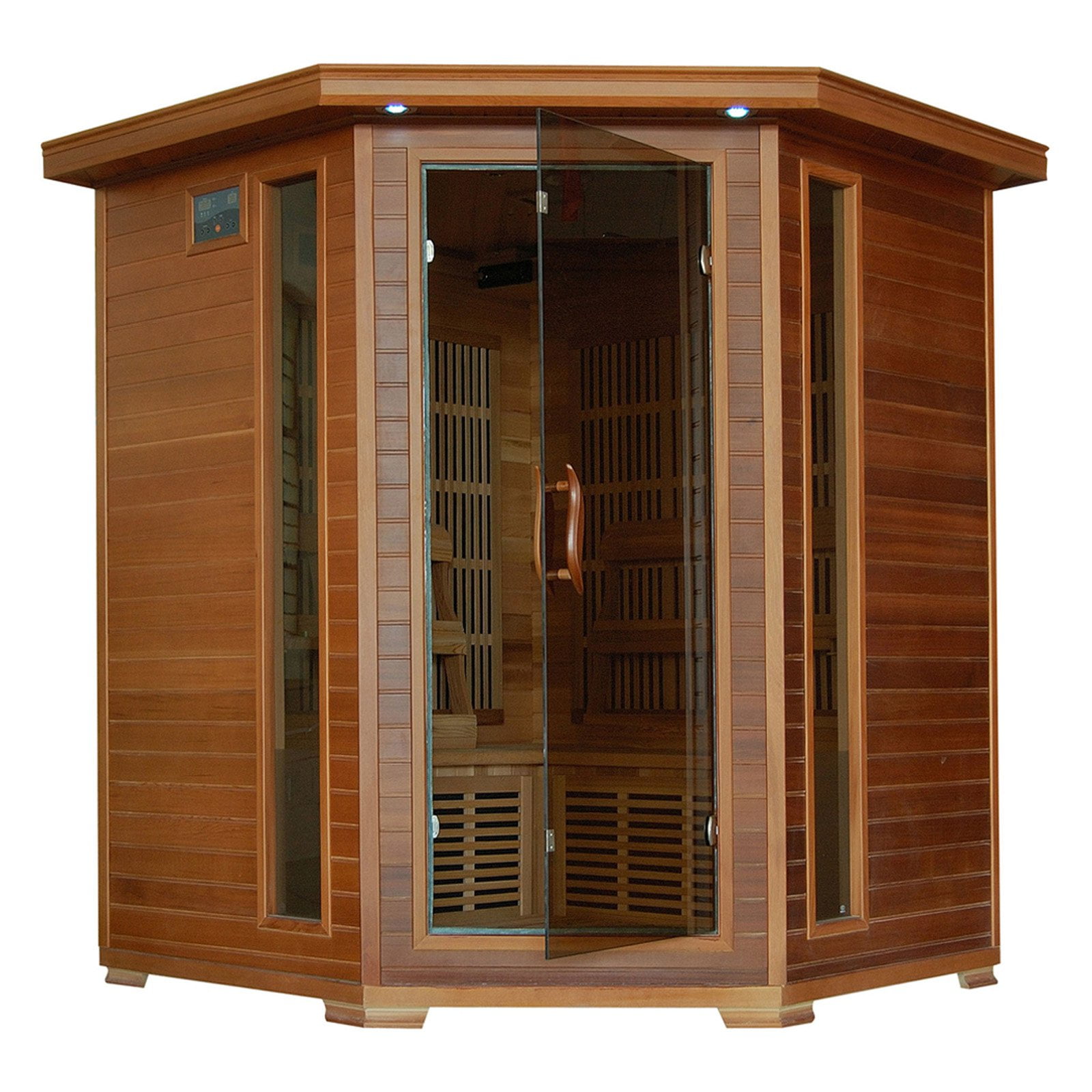 Canadian Red Cedar 4-Person Corner Infrared Sauna