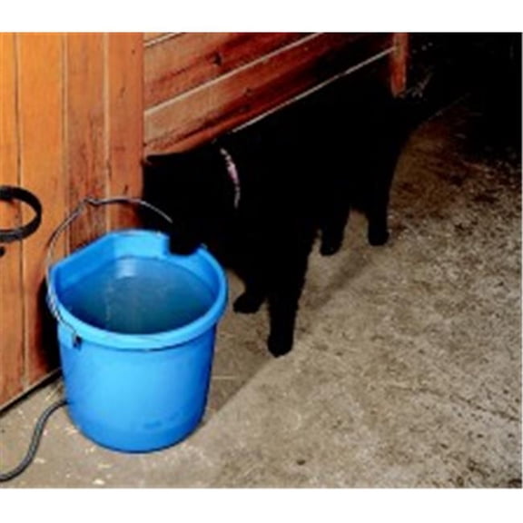Heated 5 Gallon Flat Back Bucket - Black - 5 Gallon - Single Pack - Durable Design