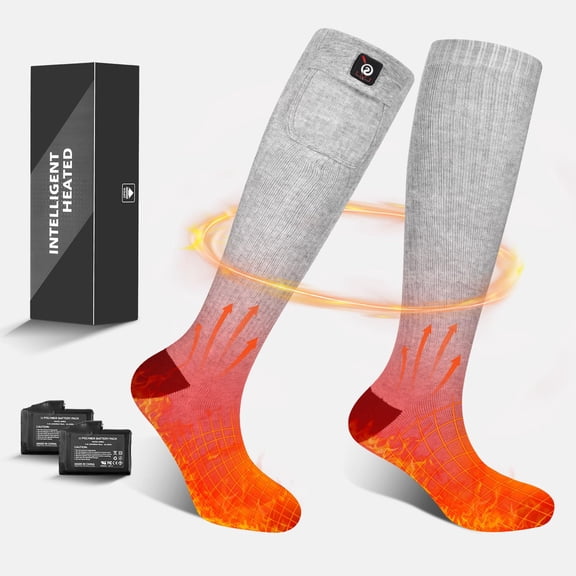Heated Battery Socks for Men Women ，Ski Socks for Winter Cold Weather Hunting Hiking Camping Skating Motorcycle Cycling Fishing