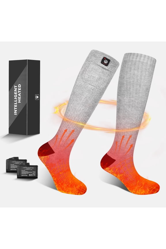 Heated Battery Socks for Men Women ，Ski Socks for Winter Cold Weather Hunting Hiking Camping Skating Motorcycle Cycling Fishing