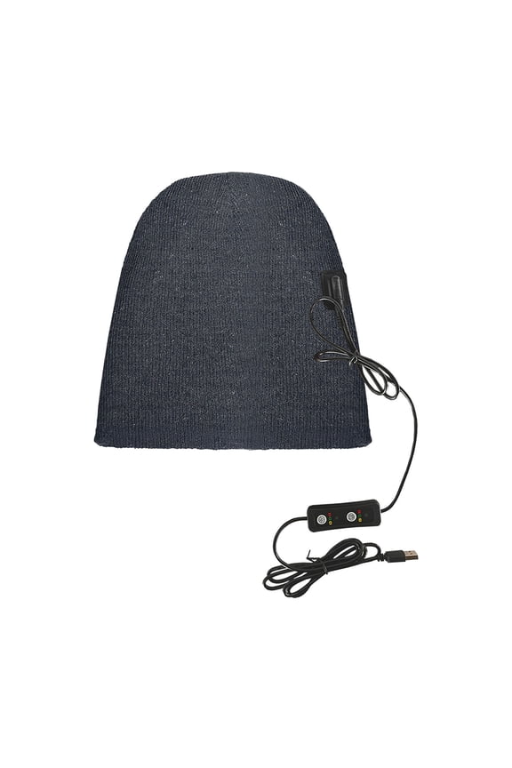Heated Beanie Hat for Men & Women - USB Powered Winter Knit Hat Warmer for Skiing, Fishing, Motorcycling & Cold Weather Activities (Not Rechargeable)
