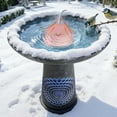 thumbnail image 1 of Heated Bird Bath for Outdoors Winter, 70W 21.5 Inch Ceramic Heated Birdbath with Auto Thermostat Bird Bath Heater - Heavy Duty Weatherproof, Attract Birds, Elegant Yard Décor, Diamond Blue, 1 of 5