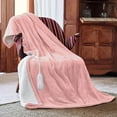 thumbnail image 1 of Heated Blanket 50''x60''-Soft and Comfortable Electric Throw,5 Heat Settings and 3H Auto Shut-Off Heating Blanket ETL&FCC Certification Machine Washable (Pink), 1 of 6