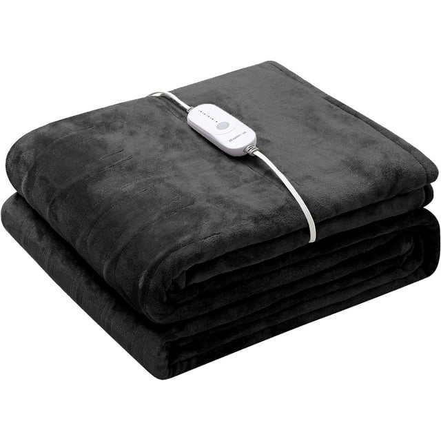 Heated Blanket 72" x 84"Full Size with 5 Heating Levels and 10hours Auto Shut Off, Flannel Fast