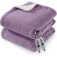 thumbnail image 1 of GARVEE Electric Blanket Queen Size with Dual Control,90"x84" Soft Flannel Waffle Heated Blankets,4 Heating Levels & 10 Hours Auto Off,Purple, 1 of 8