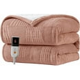 thumbnail image 1 of Heated Blanket Electric Blanket Throw 50''X60''-Heating Blanket with 6 Heat Settings-2-10 Hours Auto Off,ETL Certified,Machine Washable (Fog Rose), 1 of 13