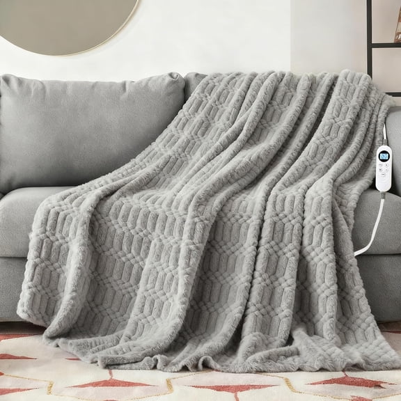 Heated Blanket,Electric Flannel Blanket,Heating Blanket with ETL & FCC & 12 Heating Levels & Auto Shut Off,Machine Washable -Single(50"x60")