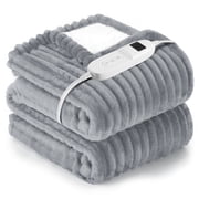 Heated Electric Throw Blanket, 50x60, 6 Heat Levels, Auto-Off Timer, Machine Washable, Dark Gray