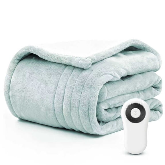 Heated Blanket Electric Throw Blanket 50"x60" Fast Heating Electric Blanket with 5 Heat Levels & 4 Hours Auto-off Overheat Protection Cozy Soft Flannel Heated Throw Blanket