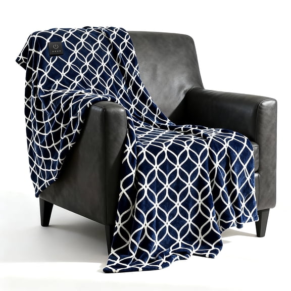 WATO FT Heated Blanket Electric Throw Blanket with Built-in Button Controller 50"x60" One-Touch Cozy Warm 4 Heat Levels & 4 Hours Auto-off Overheat Protection