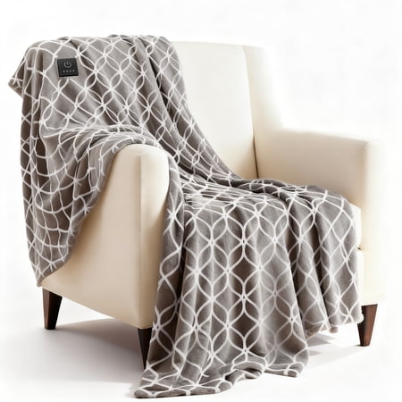 WATO FT Heated Throw Blanket Electric Blanket with Built-in Button Controller 50"x60" One-Touch Ultra Cozy Soft Warm 4 Heat Levels & 4 Hours Auto-off Overheat Protection