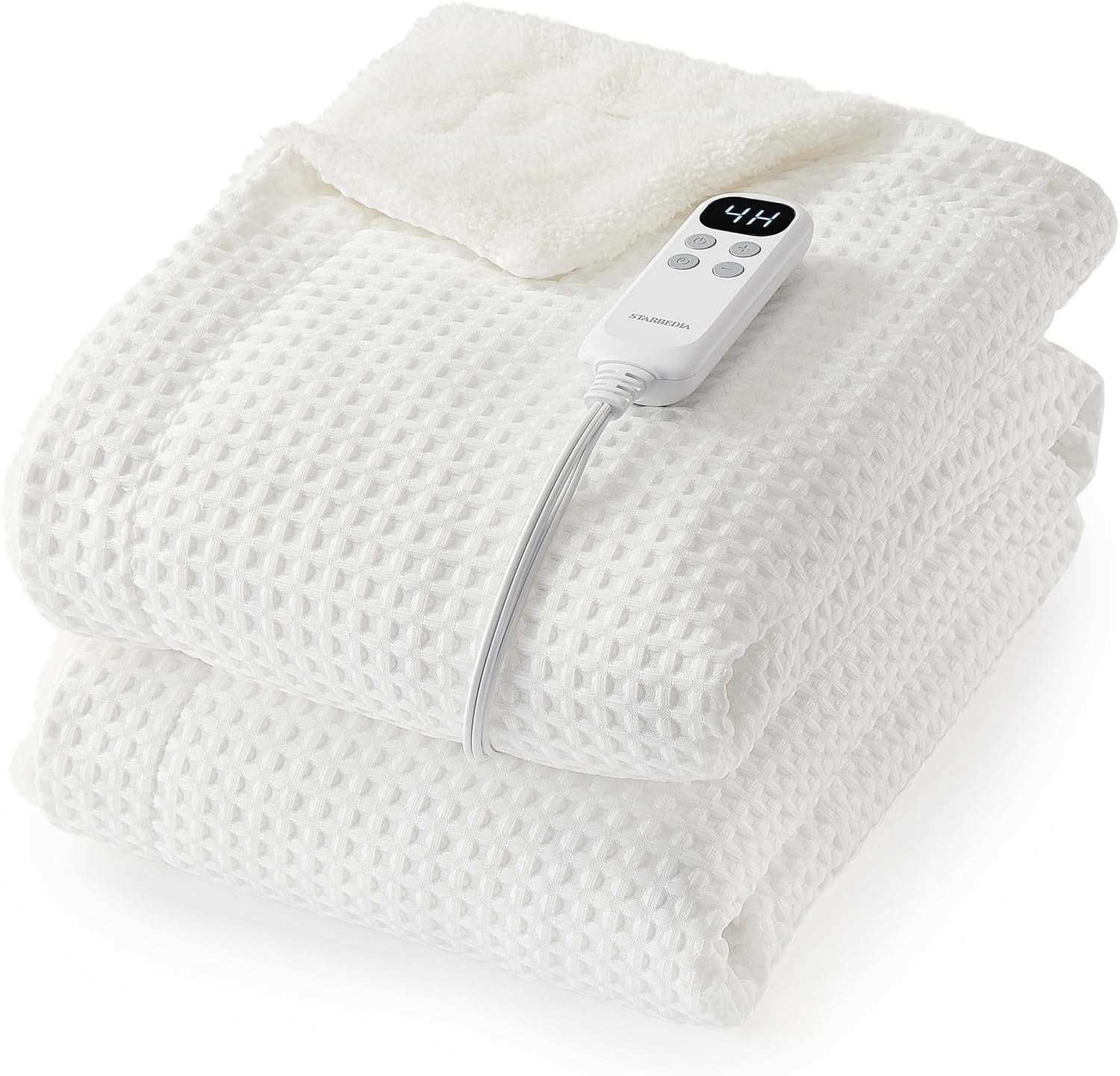 Heated Blanket Electric Throw,Heating Blanket Throw with Wireless LCD Controller,6 Heat Level & 2-10H Time Settings,Waffle Heater Blanket,ETL Certification,Machine Washable Throw Blankets