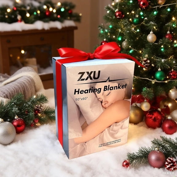 Heated Blanket Electric Throw Plush Sherpa 50x60 Blue 12 Heat Levels Auto Off