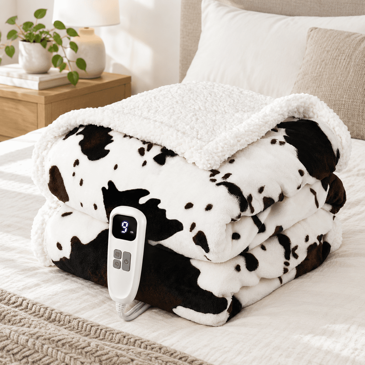Heated Blanket - Fast Heating Electric Soft Throw With 4 Time Settings ...
