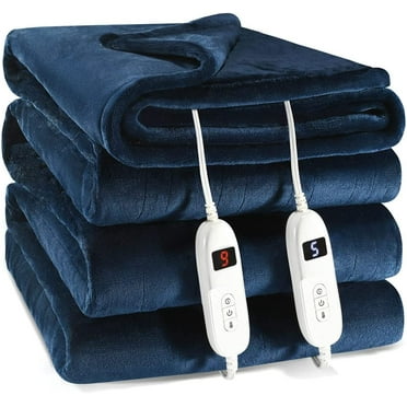 Heated Blanket with Hand Controller - Machine Washable Electric Blanket for Queen Size Bed with 10 Heating Settings and Auto Shut-off (84 x 90) - MedicaKingUsa