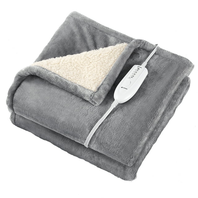 Heated Blanket, Large Electric Blanket Twin Size 62"x84" Flannel