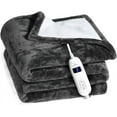 thumbnail image 1 of Heated Blanket, Machine Washable Extremely Soft & Comfortable Electric Blanket Throw Fast Heating with Hand Controller 10 Heating Settings & auto Shut-Off (Gray, 50 x 60), 1 of 7
