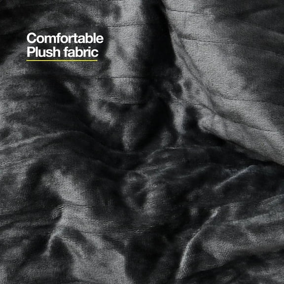 Heated Blanket, Machine Washable Extremely Soft & Comfortable Electric Blanket Throw Fast Heating with Hand Controller 10 Heating Settings & auto Shut-Off (Gray, 50 x 60)