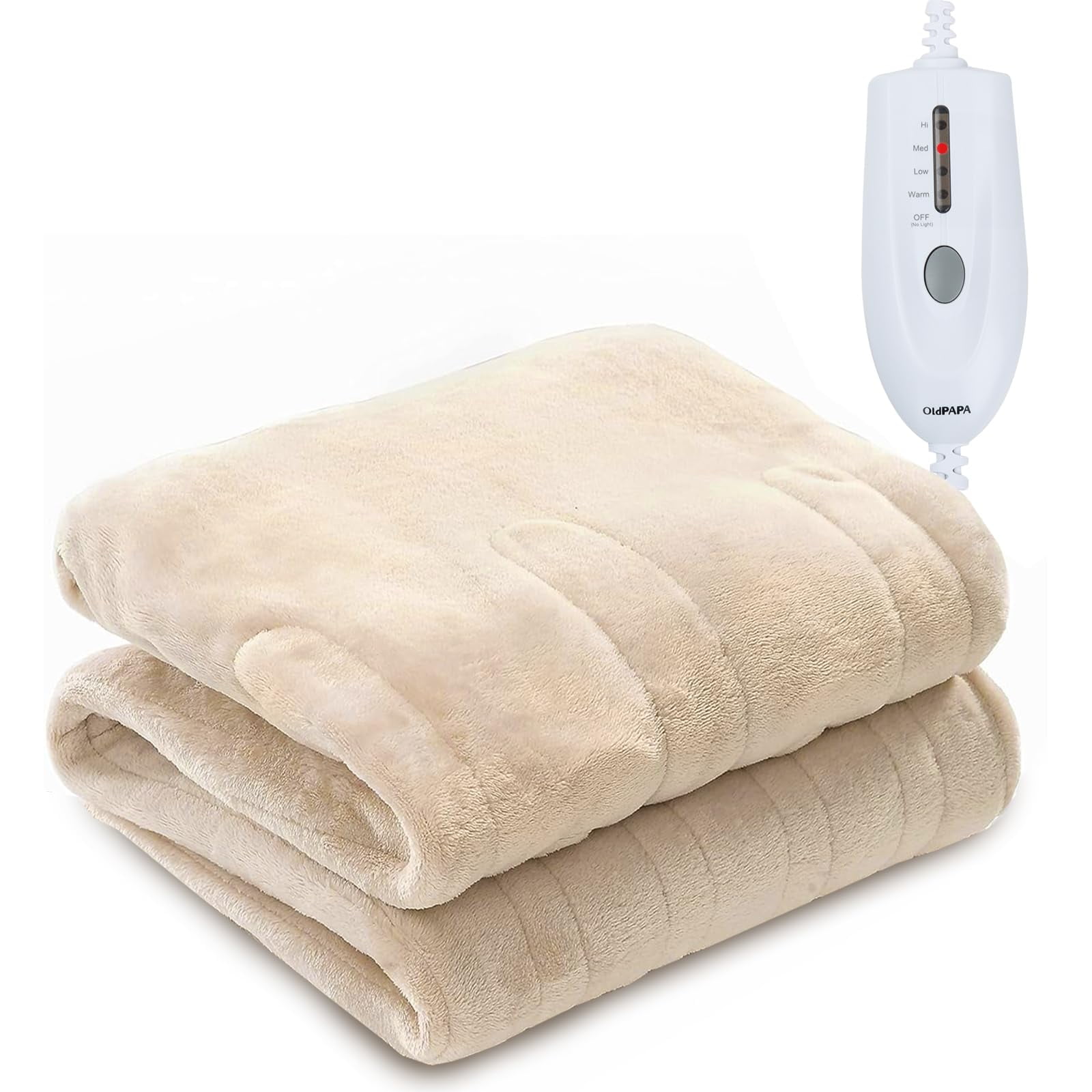 Heated Blanket Throw, 50"x60" Cozy Flannel Electric Throws with 4 Fast