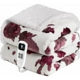 thumbnail image 1 of Heated Blanket Throw Blanket – Fast Heating Blanket with 10 Heat Settings & 4 Timer Options, Cozy Soft Fleece Sherpa, Washable, Warm Gifts for Grandma, 1 of 5