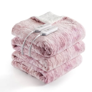 Heated Blanket Throw Blanket,Fast Heating Electric Blanket,Machine Washable Velvet Heated Throw with 5 Heating Levels,4 Hour Auto-Off, Warm Gifts for Grandma,Family