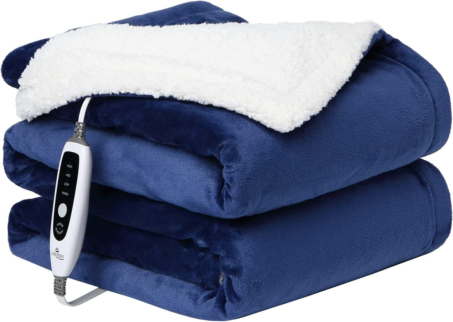 Heated Blanket Throw Soft Thickened Flannel to Sherpa Reversible Electric Heating Blanket, UL