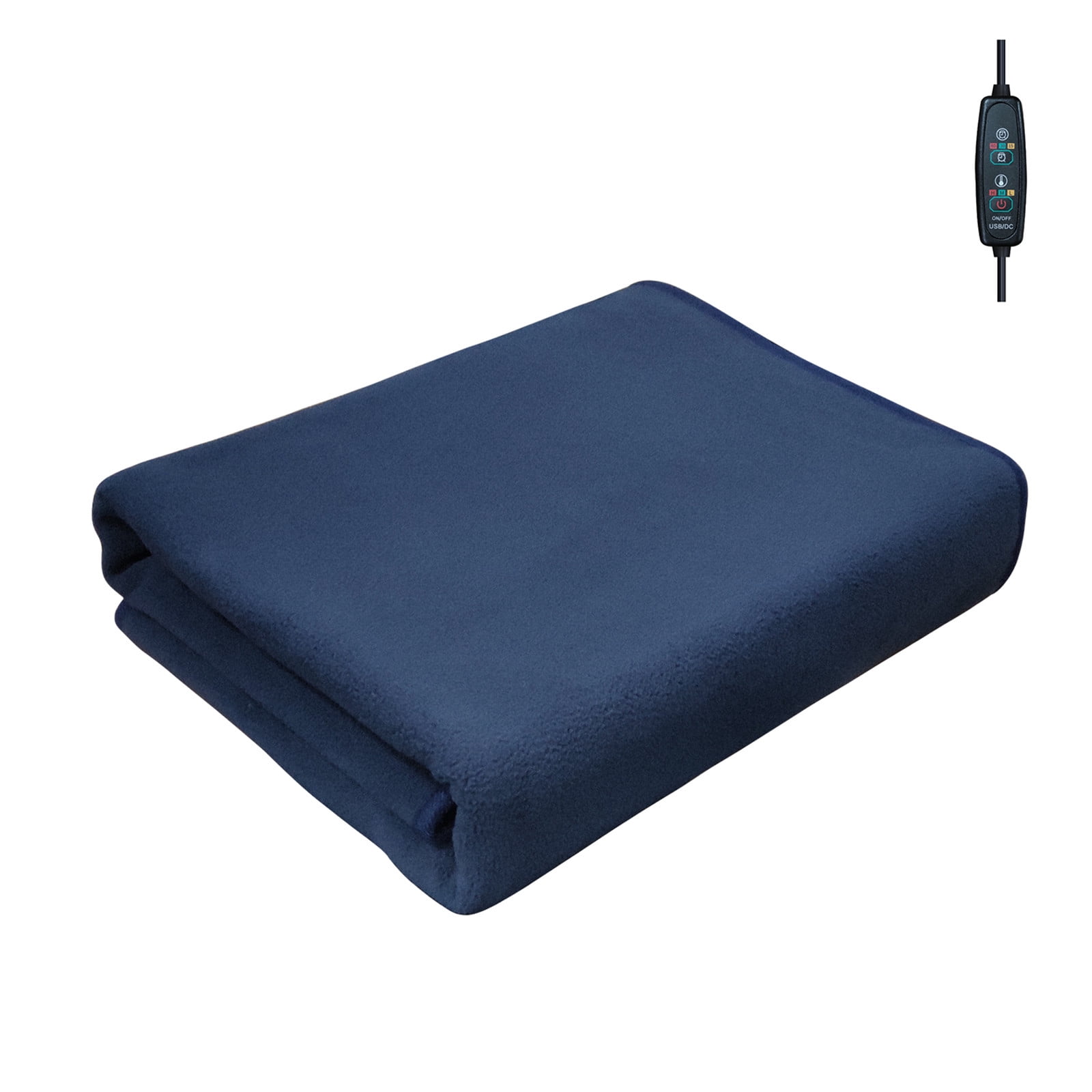 Heated Blanket USB Heating Blanket Lengthened And Widened 5V Thermal Shawl Knee Pad Electric Blanket (adjustable) Navy Giyblacko
