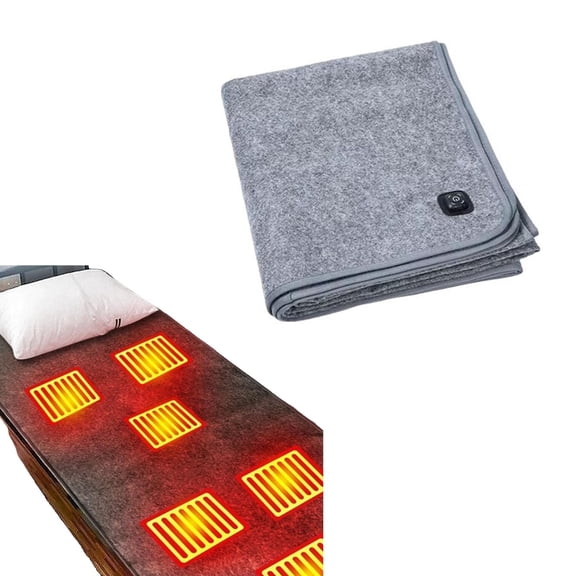 Heating Pad Heated Blanket Usb Heated Blanket Cordless Portable Throw with 3 Heating Automatic Power Off for Travel Home Or Camping