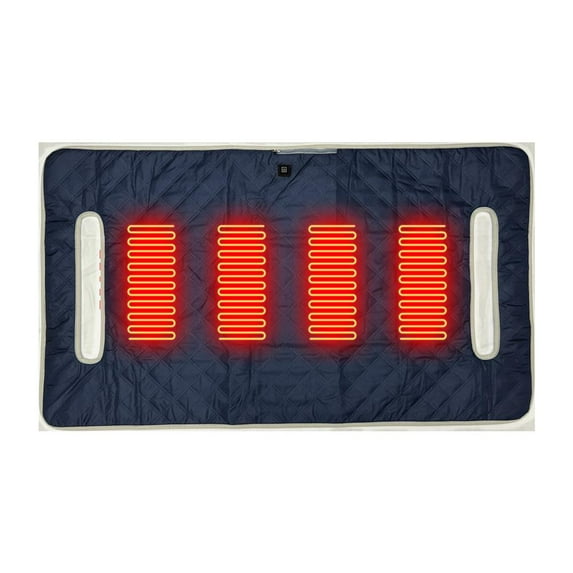 Heated Cart Seat Cover, 3 Heat Heated Seat Cushion Levels Waterproof Towel Cushion Blanket, Universal Fit, Soft Comfortable, All-Weather Outdoor Use, 4-Zone Heating, for Cart Accessories