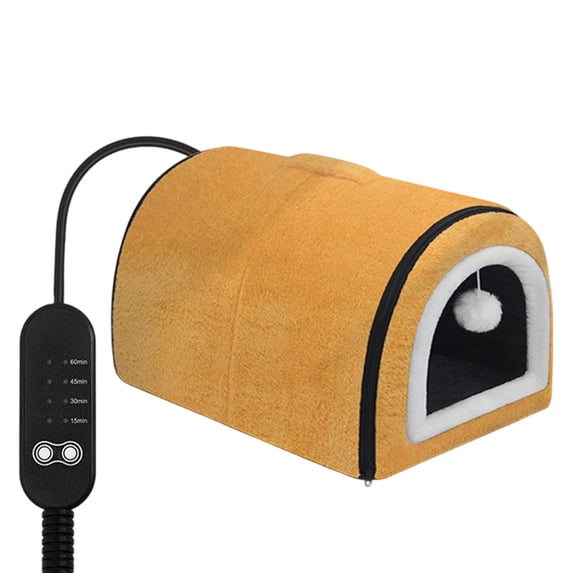 Heated Cat Bed Cat Bed Detachable Semi Enclosed Cat Bed with Arched Roof and Temperature Control Suitable for Small and Medium Sized Cat Breeds Suitable for Winter Home Travel Happy Day!