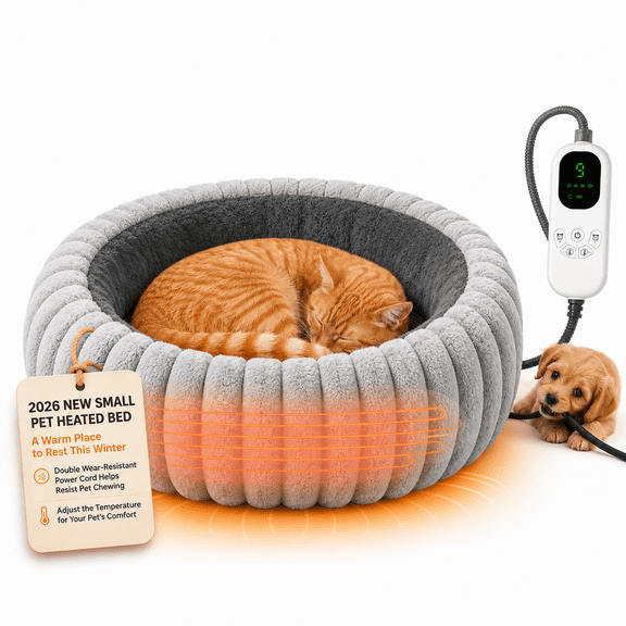 Heated Cat Bed Dog Indoor Pet Heating House Pad Dachshund Tunnel Outside Self Warming Knead Puppie Couches Small Cooling USB Sofa Nest Senior Arthritic