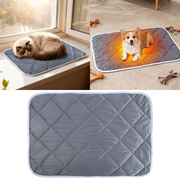 Heated Cat Bed and Thermal Pad for Indoor Outdoor Use with Easy Cleaning Extra Warm Pet Heating Solution for Cats and Dogs Home and Outdoor Comfort