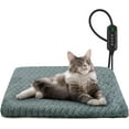 thumbnail image 1 of Heated Cat Bed, Waterproof Cat Heating Pad with Timer Temperature Adjustable, Indoor Heated Electric Pet Bed for Cats Dogs, Auto Power-Off, Anti-bite Pet Heated Pad, 18''x16'', Small, 1 of 9