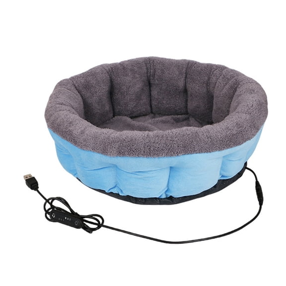 Heated Cat Bed with Warming Pad, Low Voltage Electric Pet Heating Bed for Cats and Dogs