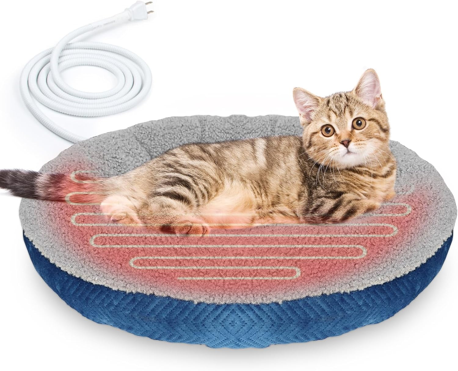 Heated Cat Bed 2-in-1 Detachable House | Washable Thermo-Kitty Heated Shelter With Timer & Temp Control