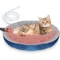 thumbnail image 1 of Heated Cat Beds for Indoor Cats Warming Cat Beds Super Soft Machine Washable Thermo Kitty Electric Heating Bed 19 Inches Round, 1 of 13