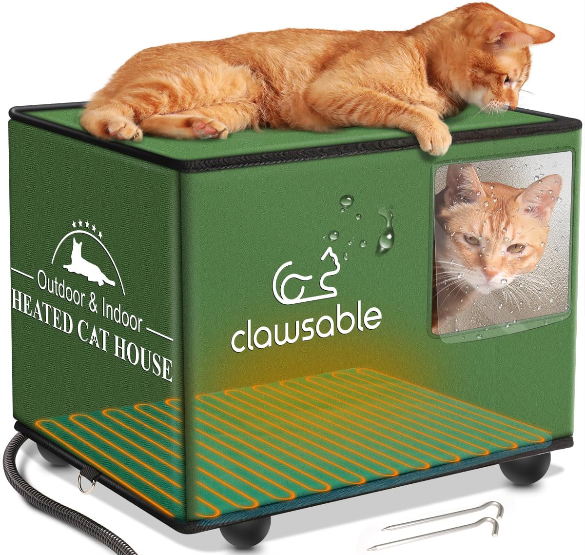 Heated cat houses for outdoor best sale cats