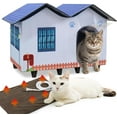 Heated Cat Houses for Indoor/Outdoor Cats with Large Elevated Heated