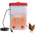 thumbnail image 1 of Heated Chicken Waterer 3 Gallon Poultry Water Heater with 4 Nipples Thermostatically Controlled Freeze Proof Chick Waterer Heater for Winter Chicken Turkey Pigeon Goose$$Garden & Patio, 1 of 7