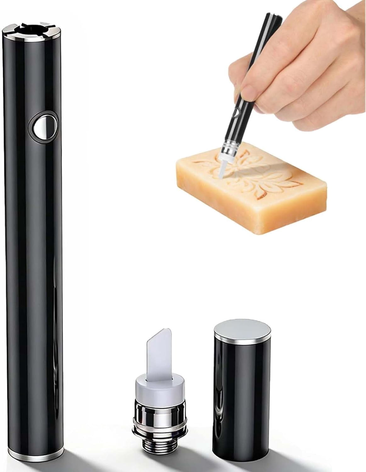 Heated Cutting Tool with Ceramic Blade, Portable Cordless Heated Pen for DIY Crafting, Hot Knife for Candle Carving, Soap Shaping and Foam Trimming